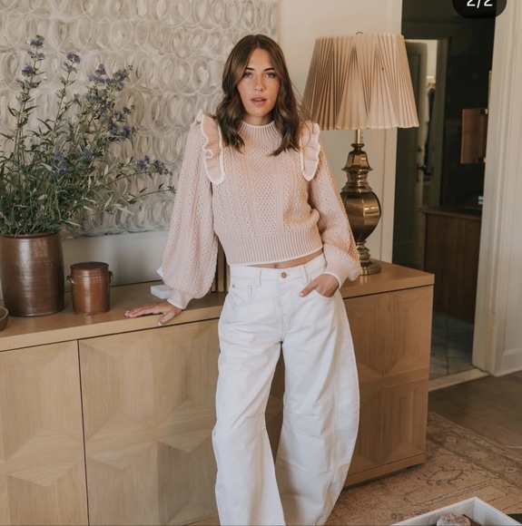 ❌SOLD❌ Boutique Ruffle Sweater - Picture 2 of 10